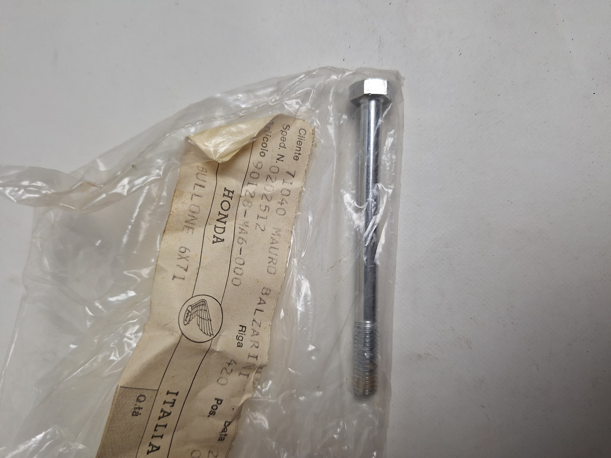 Picture of BOLT,HEX.,6X73  90128-MA6-000  CBX 400 FC